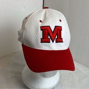 Zephyr The Z Hat Old Miss White and Red Hat Size 7 1/8